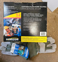 20x Large Leather Work Gloves - Amherst 