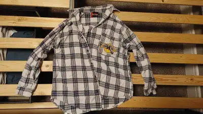 Vintage (late 90s) Prime Ticket size M flannel button up shirt with a University of Michigan (Wolver...