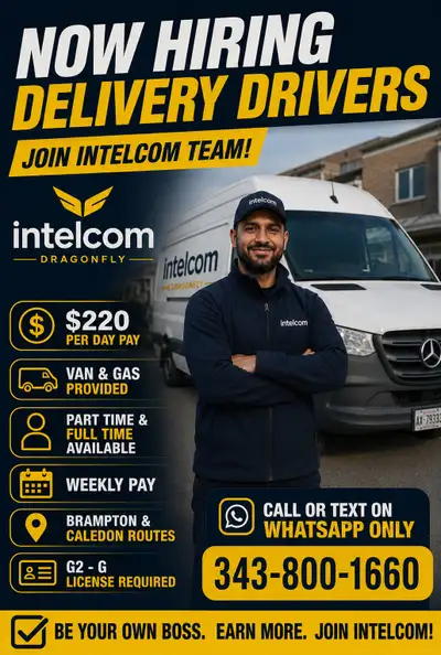 Hiring delivery drivers , View more