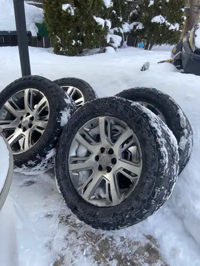 selling my 22x9 6×139.7 cadillac escalade stocks on 35s. tires are shot. only reason i'm selling is...