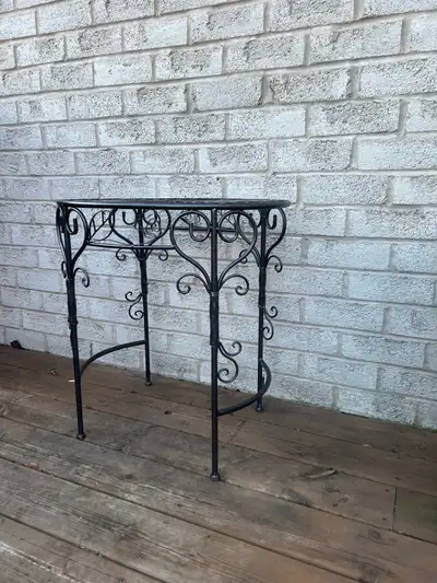 SOLD - Metal Garden/Deck Table, View more