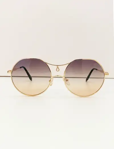 Green/Yellow Onbre Gold Tone Womens Sunglasses, View more