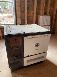 Antique Eldis wood oil combo stove. 