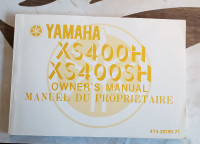 Yamaha XS400H/XS400SH owners manual, 1981 French/English