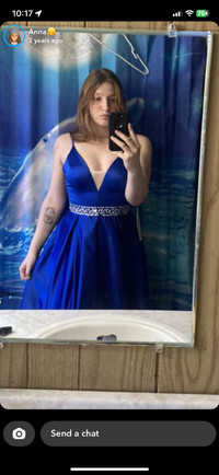 Royal blue prom dress SIZE (10-12)