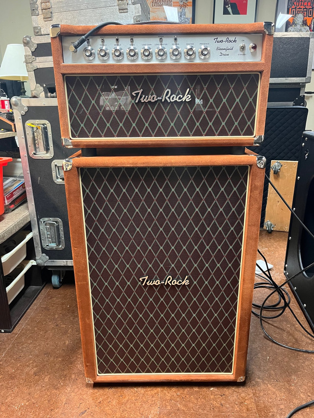 Two Rock Bloomfield Drive Amp - 100w brown suede vox grill in Amps & Pedals in Banff / Canmore - Image 2