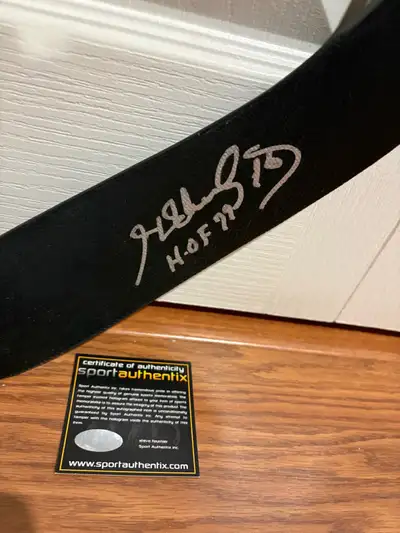 Henri Richard Montreal Canadiens signed hockey stick with HOF, View more
