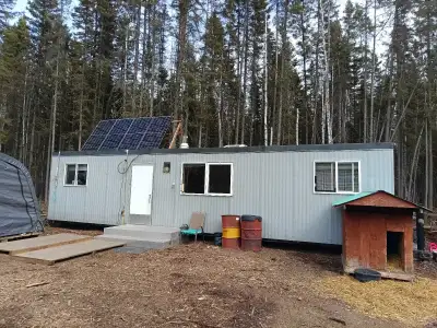 Turn key, mobile Cabin! Fully off grid with 14KwHr solar system installed. CanBat LiFePo4 cold weath...