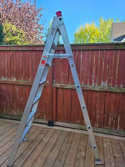 Aluminum Step & Extension Ladder, Reynolds, Multi-use for $120, View more