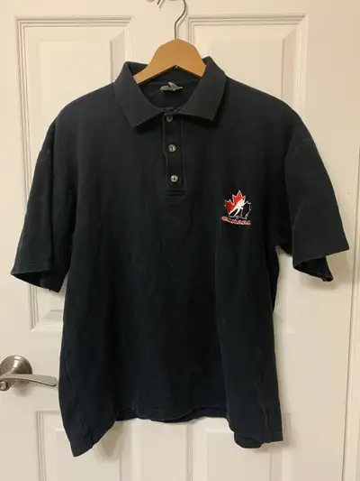 Gently worn, black Giardini polo shirt. Slightly faded but no rip or tears. Embroidered logo in very...