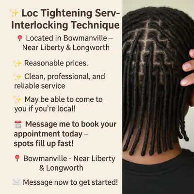 ✨ Loc Tightening Services – Interlocking ✨ Located in B, View more