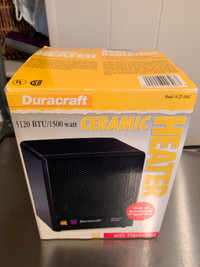 DURACRAFT - CERAMIC HEATER- 5120 BTU/1500 watt