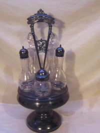 Victorian Cruet Set ~ with Beaver Motif