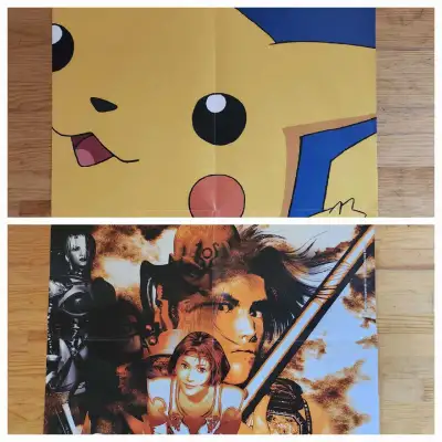 1. Pokemon Gotta catch'em all! ($15) 2. Soul Calibur ($15) (Size 20.5×15) ($20 for both)