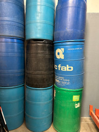 Used 55 gallon Plastic Barrels - no lids 