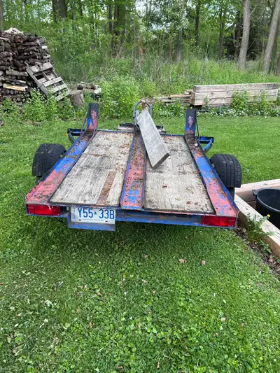 Great condition three bikes trailer. All wiring works. Very light trailer with a load ramp. Very low...