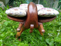 Camel saddle seat vintage Boho decor