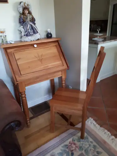 SUPERBE Meuble Secrétaire Bois Cerisier Artisan Lourd Neuf, View more