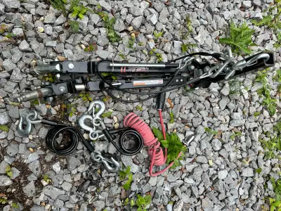 10500 lb Demco Excalibar ll tow bar with tow cables and electrical ,Demco Sentry rock deflector Both...