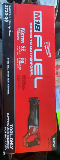 Milwaukee M18 fuel Sawzall bare tool brand new