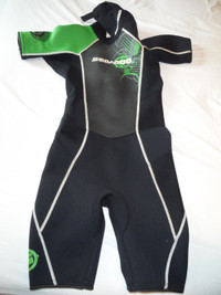 Wetsuit Seadoo BRP, pour enfant, court, noire et vert