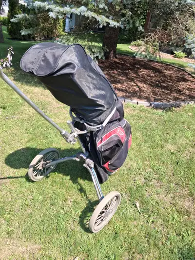 Tiger Shark golf set, bag, cart, etc., View more