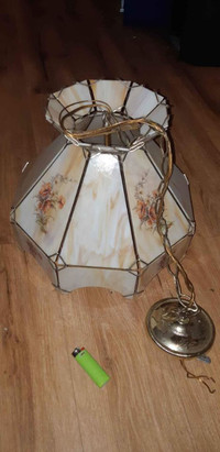 Vintage Stained Glass Chandelier Hanging Lamp Light Lumiere