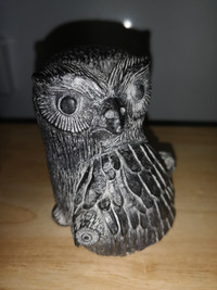 The Wolf Sculptures Soapstone Carved Owl & Babies 