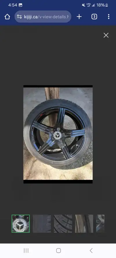 17 inch black gloss rims Used only one summer No cracks or dents 80% tire thread Bolt pattern - 5x11...