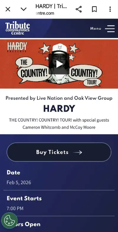 Hardy *PREMIUM* tickets, View more