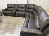 Top Grain Leather Sectional - display