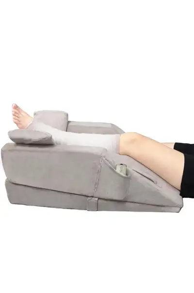 Leg elevation pillow for knee and ankle elevation, View more