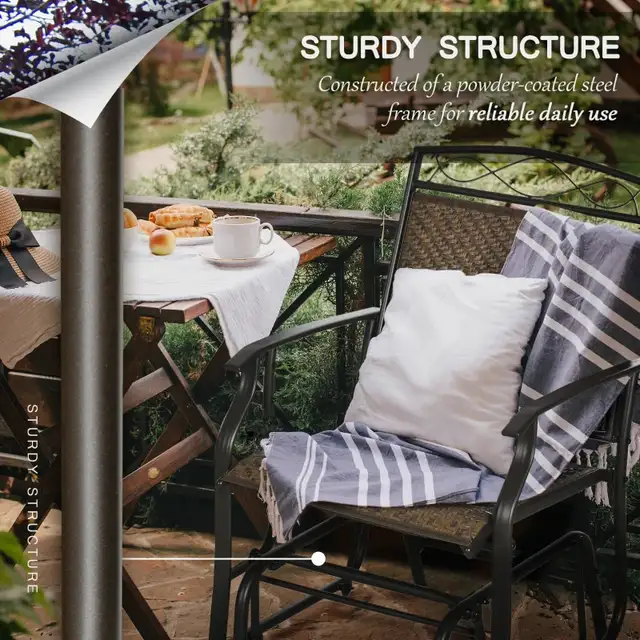 Outdoor Glider Chair,  Porch Glider, Patio Rocker for Deck with  in Patio & Garden Furniture in Markham / York Region - Image 7