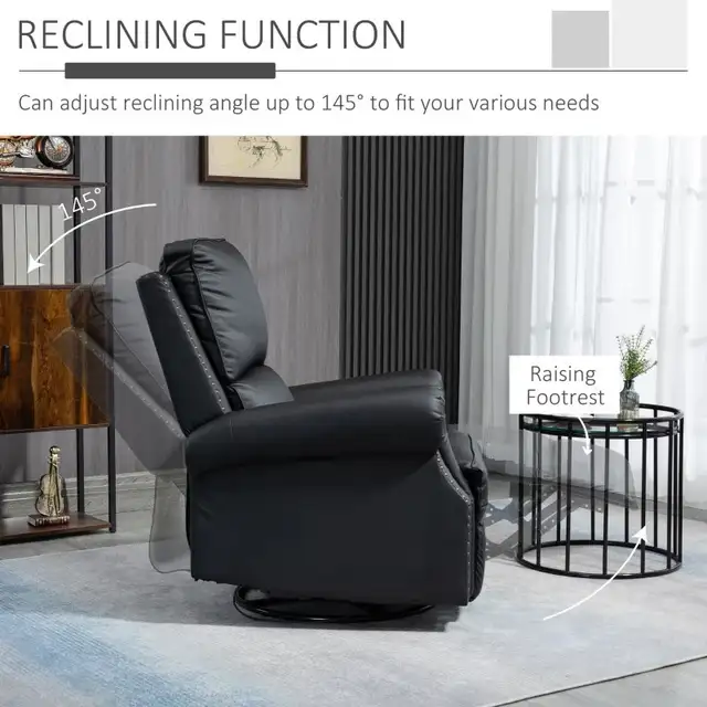 Manual Recliner Chair 360° Swivel Rocking Armchair Sofa in Chairs & Recliners in Markham / York Region - Image 6