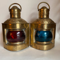 Port and Starboard Brass Oil Lanterns