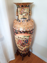 Vintage Asian Vase marked Satsuma. The Vase is 43 inches.