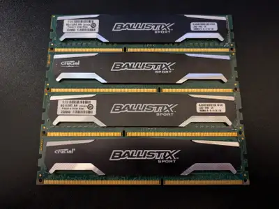 Ballistix Sport DDR3 1600MHz 4x4GB 16GB (9-9-9-24), View more