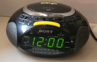 Sony Psyc AM/FM Alarm Clock with CD Player  - Model  # ICF CD832