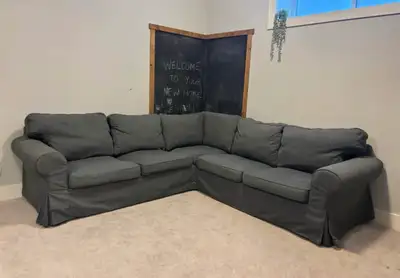 grey ikea sectional- Free Delivery , View more