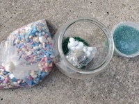 Pebbles Rocks Little Turtle Glass Bowl Beta Fish or Plant Set up