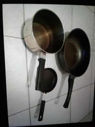 Frying pan + pot + egg frying pan - $10 for all, View more