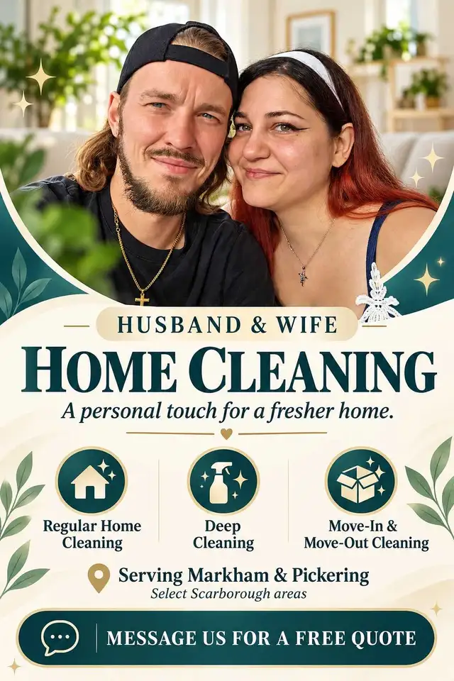 Husband & Wife Home Cleaning | Markham & Pickering