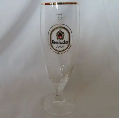 Vintage German Beer Glass - Krombacher Pils, View more