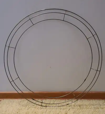 20" diameter metal wreath ring, View more