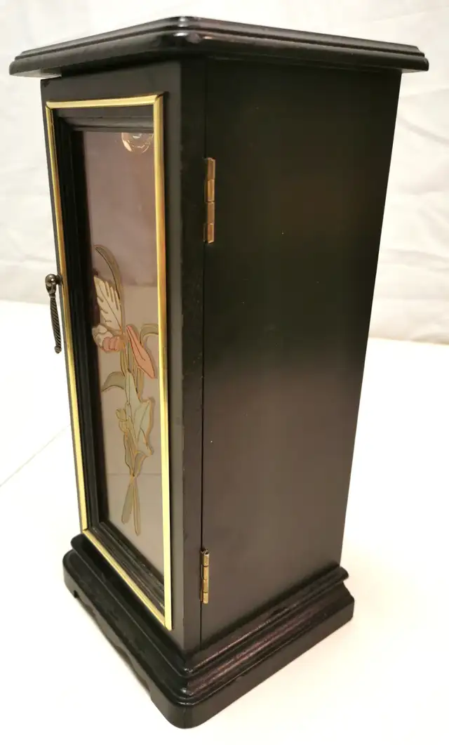 1970s Mele Black Jewelry Box Armoire Glass Door Tall Dresser in Jewellery & Watches in Markham / York Region - Image 10
