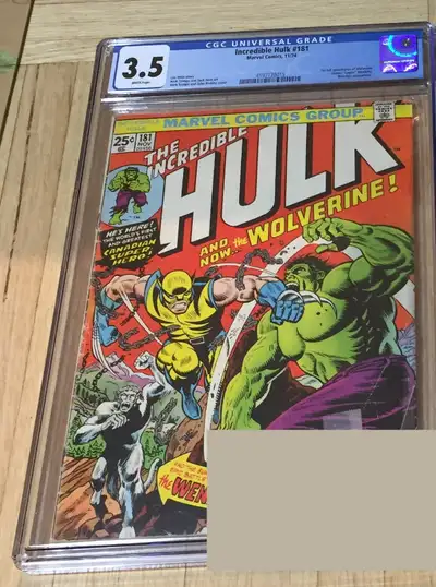 Hulk 181 cgc 3.5. stolen. don't buy! call Police, View more