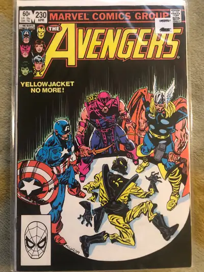 Marvel Comic Books THE AVENGERS Volume 1 Issue #230 (April 1982). Writer: Roger Stern. "YELLOWJACKET...