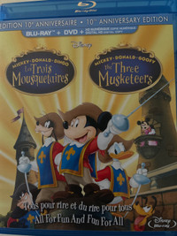 The three Musketeers Mickey Blu-ray DVD 9$