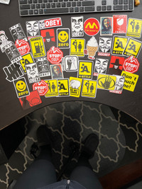 Collection of Obey Stickers Adult