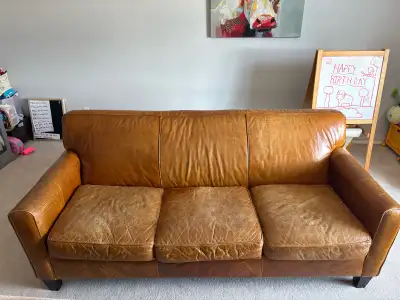 Leather Sofa free for pick up, View more